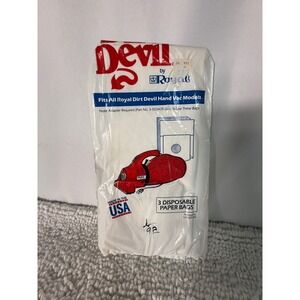Dirt Devil by Royal Hand Vac Disposable Paper Bags 1 Pack 3-010347-001 USA Made